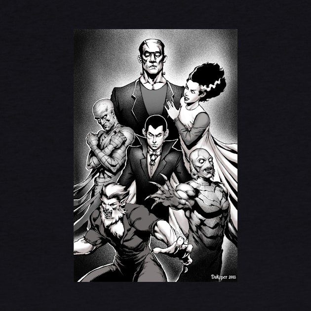 Classic  Monsters by Damian Aviles Art